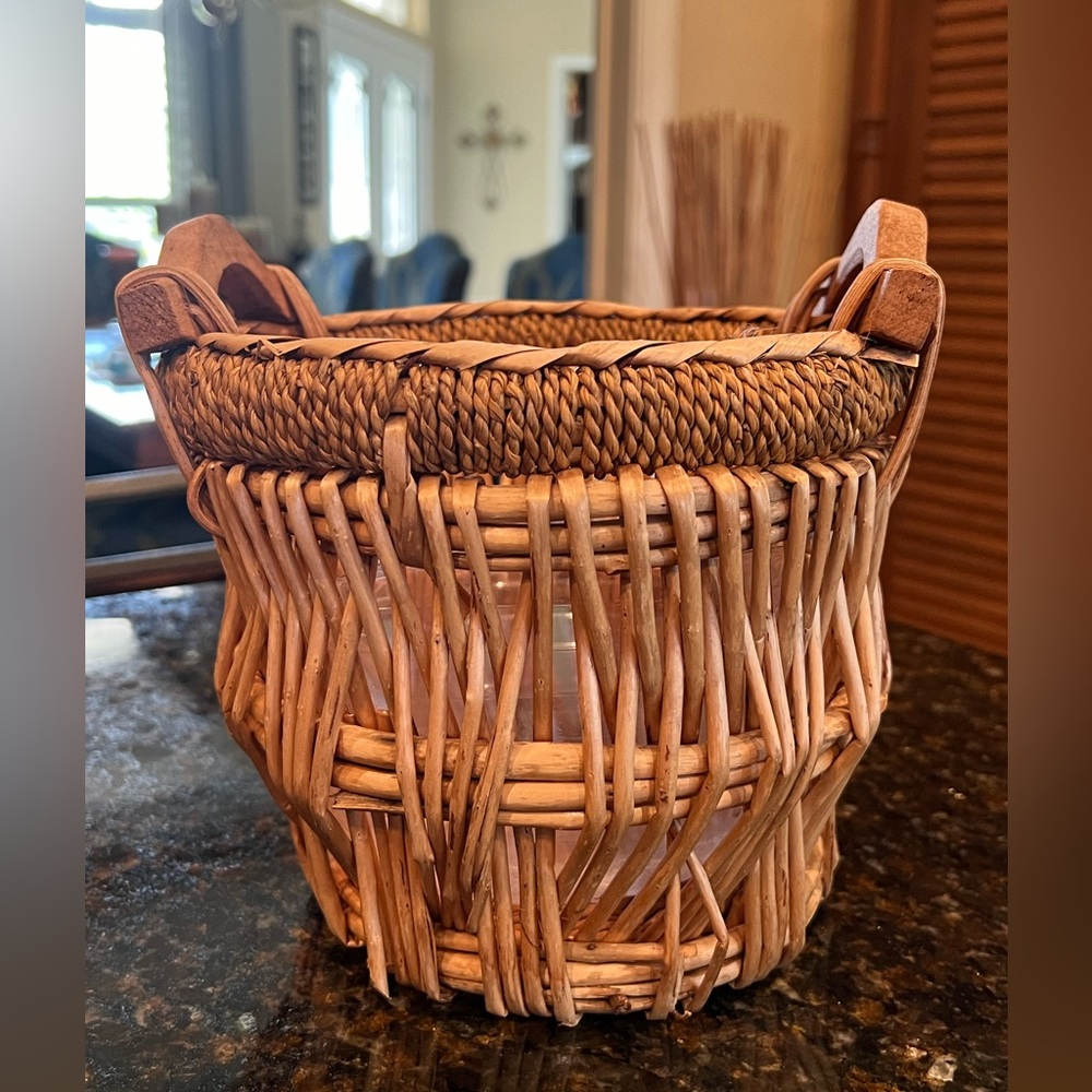 Basket with Wooden Handles